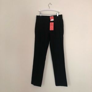 Slim leg dress pant black